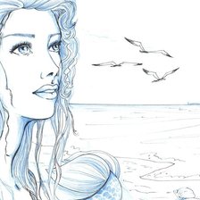 Схема вышивки «русалка»