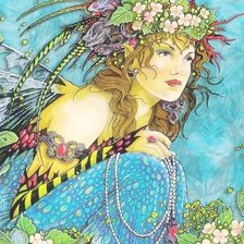 Схема вышивки «русалка»