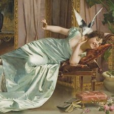 девушка и голуби