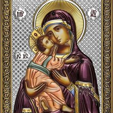 Схема вышивки «Владимировская Богородица»