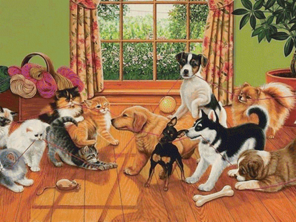 коты и собаки - коты, собаки - предпросмотр