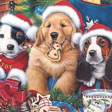 Схема вышивки «собаки»