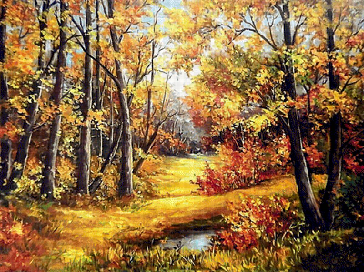 Осенний пейзаж. - живопись., осень, пейзаж - предпросмотр