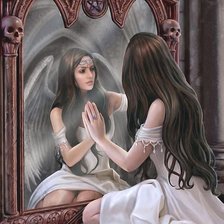 Схема вышивки «Девушка»