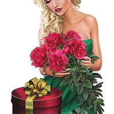 Схема вышивки «Девушка»