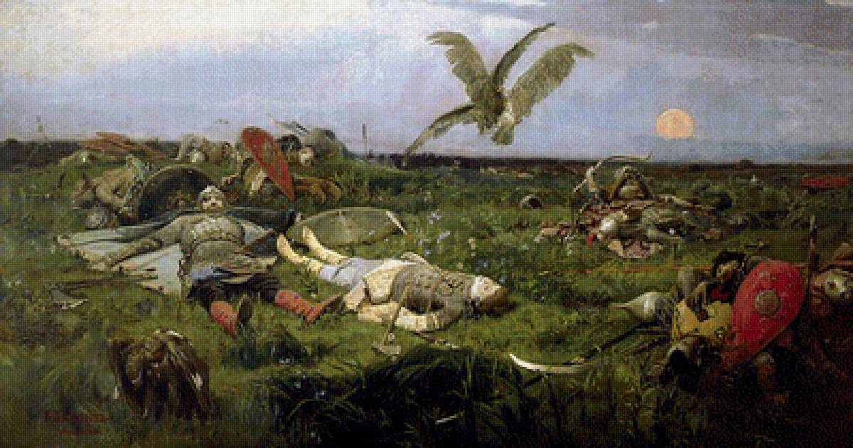 после побоища с половцами - живопись, васнецов - предпросмотр