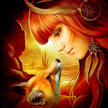 Схема вышивки «лисички»