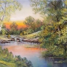 Схема вышивки «jesienny zachód»