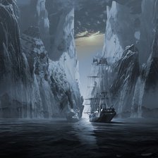 Схема вышивки «корабль»