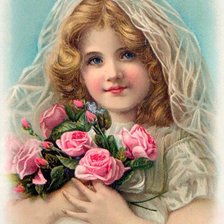 Схема вышивки «dievčatko s ružami»