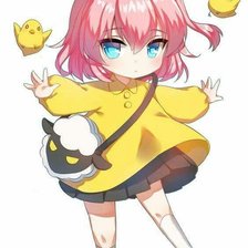 Схема вышивки «Чиби с овечкой»