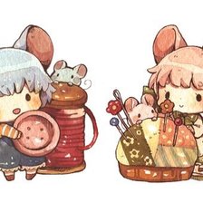 Схема вышивки «Мышки рукодельницы»