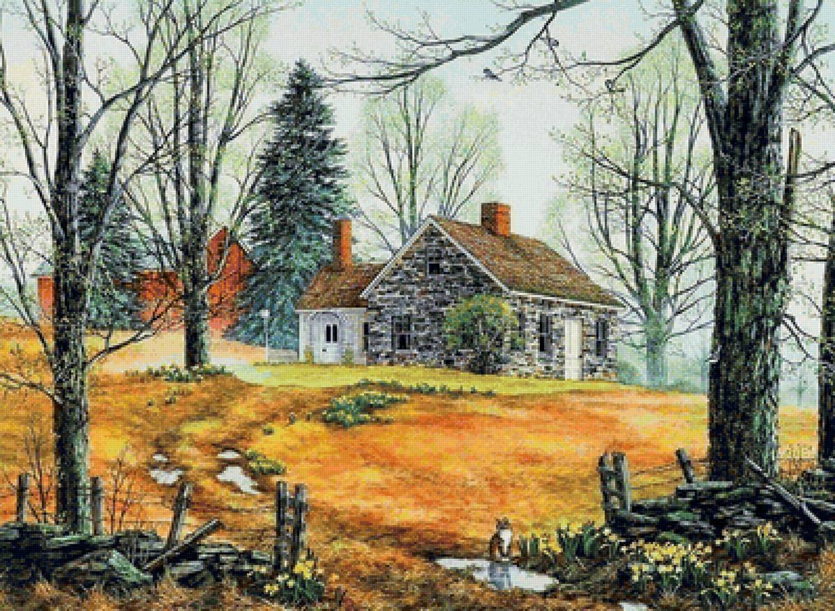 Ранняя весна - природа, дом, кот, весна - предпросмотр