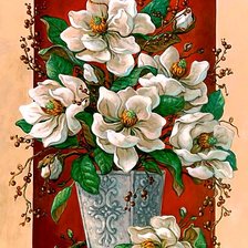 Схема вышивки «Магнолии.»