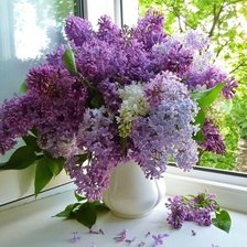 Схема вышивки «сирень»