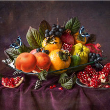 Схема вышивки «Корзина с фруктами»