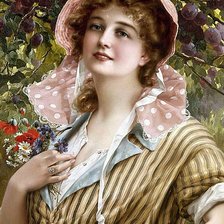 девушка и букетик