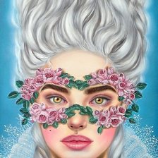 Схема вышивки «Девушка»