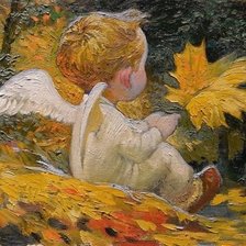 Схема вышивки «осенний ангел»