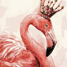 Схема вышивки «Фламинго»