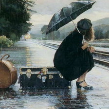 Схема вышивки «дождь»