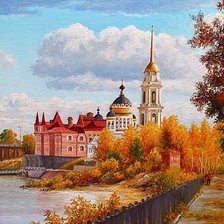 Схема вышивки «Осень в городе.»