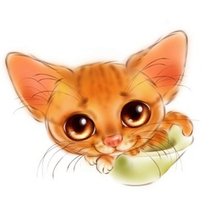 Схема вышивки «котик»