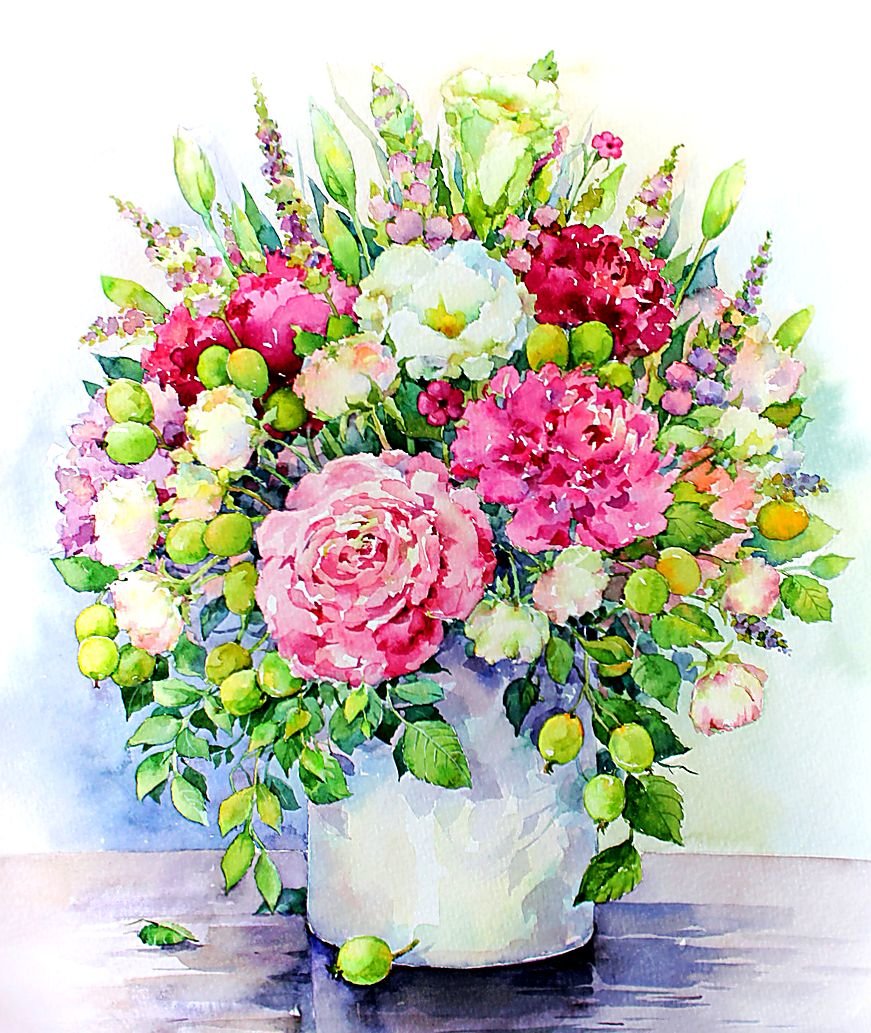 Натюрморт. - живопись., цветы, натюрморт - оригинал