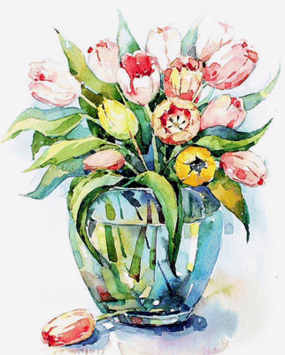 Натюрморт. - цветы, живопись., натюрморт - предпросмотр