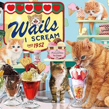 Схема вышивки «котята»