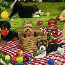 Схема вышивки «собаки»