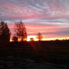 Схема вышивки «закат»