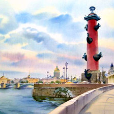 Схема вышивки «акварельный Питер»