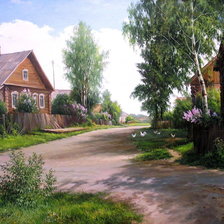 Схема вышивки «ДЕРЕВЕНСКИЙ ПЕЙЗАЖ»