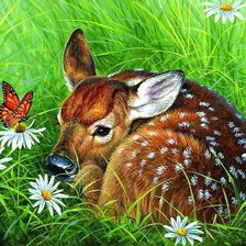 Схема вышивки «оленёнок»