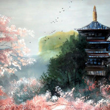 Схема вышивки «пагоды»