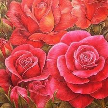 Схема вышивки «Розы»