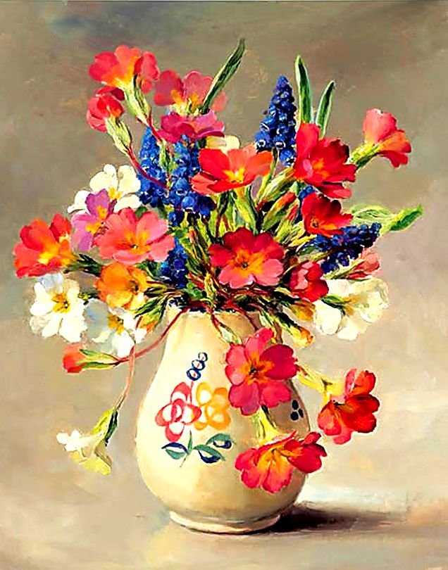 Натюрморт. - живопись., натюрморт, цветы - оригинал