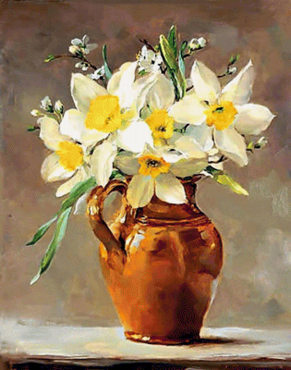 Натюрморт. - цветы, живопись., натюрморт - предпросмотр