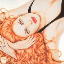 Схема вышивки «Девушка»