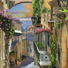 Схема вышивки «stará ulička»