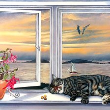 Схема вышивки «Вид из окна.»