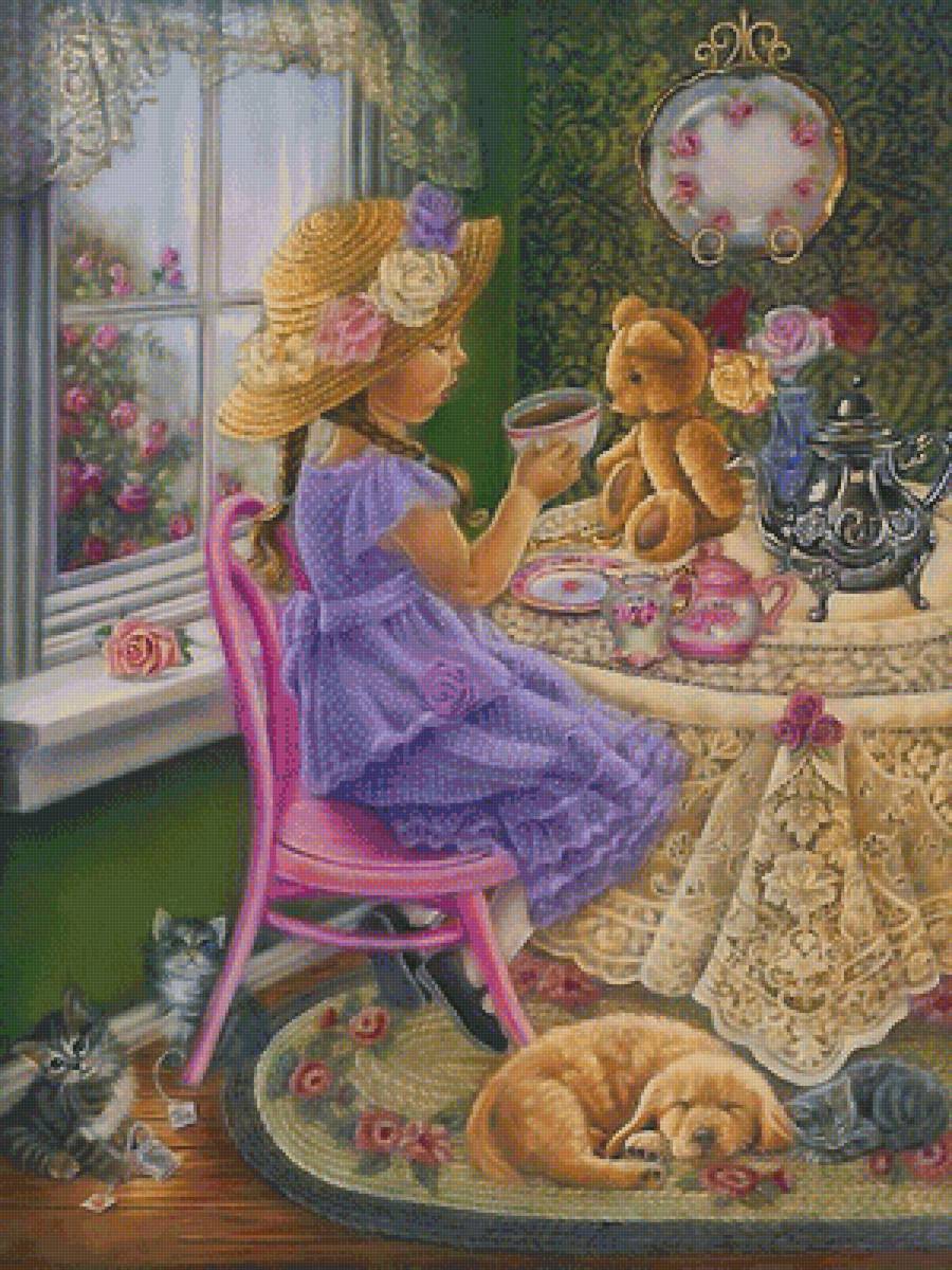 чаепитие - картина - предпросмотр