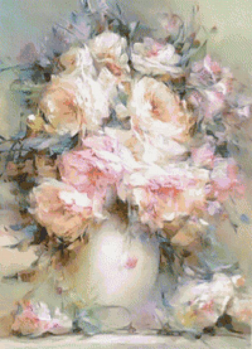 пионы - картина, кувшин, пейзаж, пионы, цветы, букет - предпросмотр