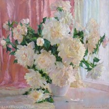 Схема вышивки «пионы»