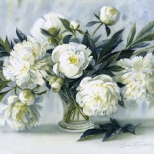 Схема вышивки «пионы»