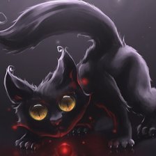 Схема вышивки «черный кот»