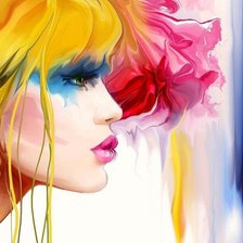 Схема вышивки «девушка»