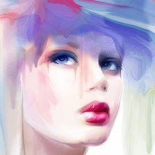 Схема вышивки «девушка»