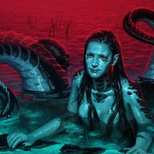 Схема вышивки «русалка»